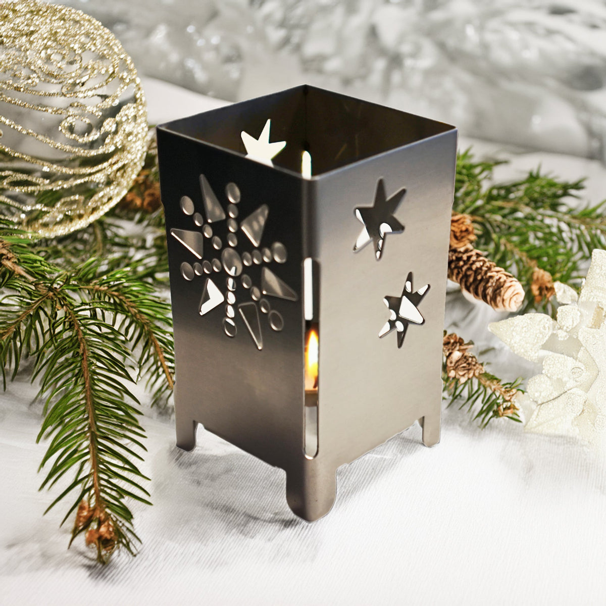 Weihnachtliches Indoor-Windlicht