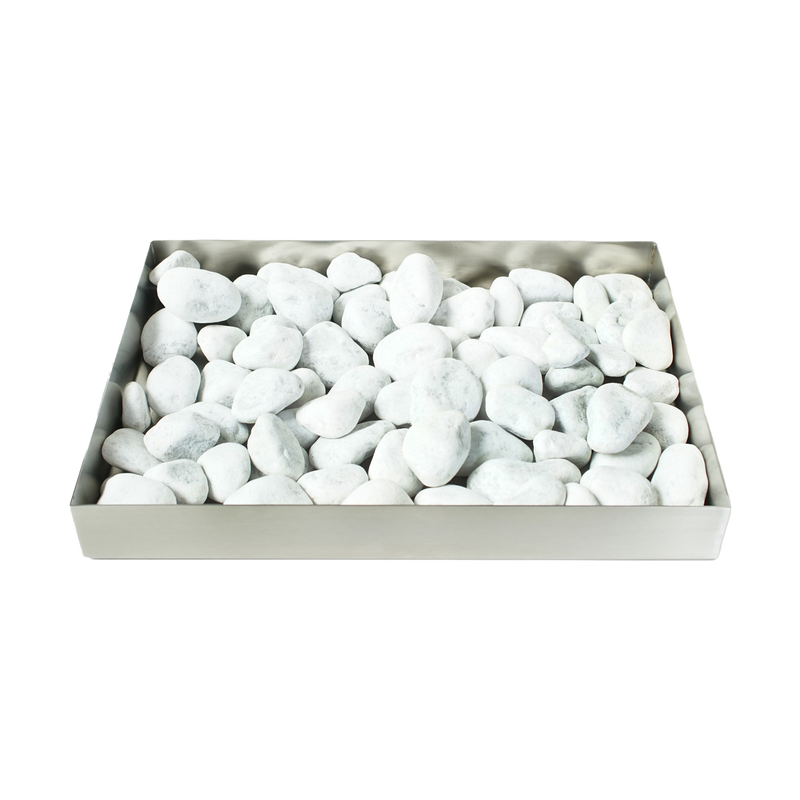 Schuhwanne Edelstahl mit Carrara Steinen