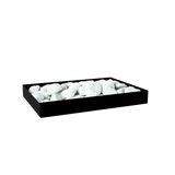 Schuhwanne schwarz mit Carrara Steinen