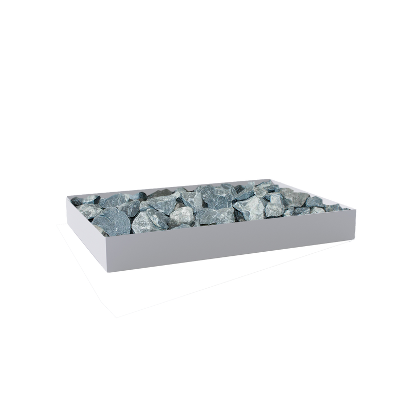 Schuhwanne weiß mit Bergsplit