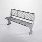 Edelstahl Parkbank / Gartenbank - Stahlerleben - Interior Design
